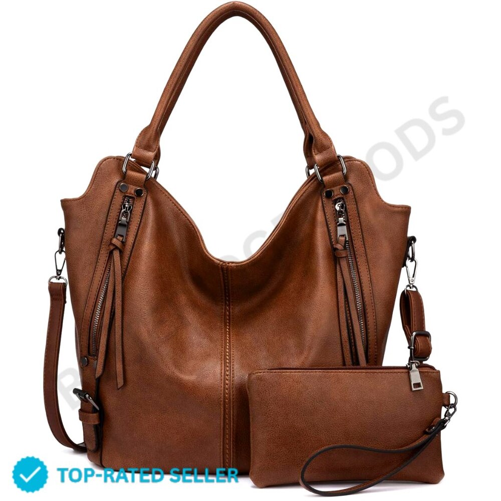 Brand New Realer Tote Bag Large Brown Hobo Style